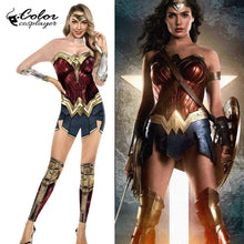 Load image into Gallery viewer, Color Cosplayer Movie Cosplay Wonder Woman Costumes Purim Carnival Bodysuit Super Hero Justice League Clothing