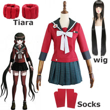 Load image into Gallery viewer, Danganronpa V3 Killing Harmony Harukawa Maki School Uniform Cosplay Costume Anime Danganronpa Dress Halloween Party Suit Wig