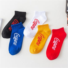 Load image into Gallery viewer, Men Socks Alphabet Cotton Street Hip Hop Short Socks Casual Solid Color Military Hemp Personality Socks Men Women Cotton Socks