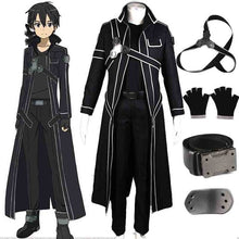 Load image into Gallery viewer, HOT Anime Sword Art Online Kirito Cosplay Costume Fancy Halloween Costumes for Adult Men Kirito SAO Kirigaya Kazuto Costume Suit
