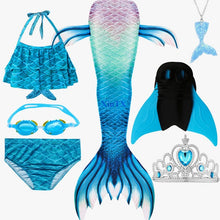 Load image into Gallery viewer, NEW Arrival!Fancy Mermaid tails with/No Fins Monofin Flipper mermaid swimming tails for Kids Girls Summer Beach Wear Swimsuits
