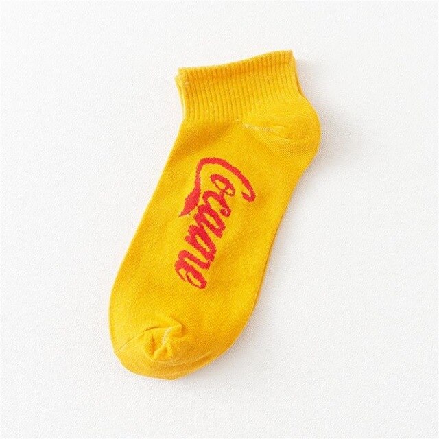 Men Socks Alphabet Cotton Street Hip Hop Short Socks Casual Solid Color Military Hemp Personality Socks Men Women Cotton Socks