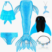 Load image into Gallery viewer, NEW Arrival!Fancy Mermaid tails with/No Fins Monofin Flipper mermaid swimming tails for Kids Girls Summer Beach Wear Swimsuits
