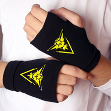 Load image into Gallery viewer, Anime Pokemon Go Team Sign Knitting Gloves Cotton Warm Half Finger Wrist Mittens
