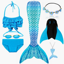 Load image into Gallery viewer, NEW Arrival!Fancy Mermaid tails with/No Fins Monofin Flipper mermaid swimming tails for Kids Girls Summer Beach Wear Swimsuits
