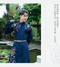 Load image into Gallery viewer, Couples Chinese Traditional Hanfu Men Crane Embroidered Tang Suit Women Dress Hanfu Long Robe Kimono Performance Cosplay Costume

