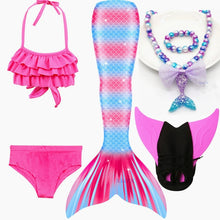 Load image into Gallery viewer, NEW Arrival!Fancy Mermaid tails with/No Fins Monofin Flipper mermaid swimming tails for Kids Girls Summer Beach Wear Swimsuits
