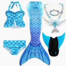 Load image into Gallery viewer, NEW Arrival!Fancy Mermaid tails with/No Fins Monofin Flipper mermaid swimming tails for Kids Girls Summer Beach Wear Swimsuits
