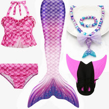 Load image into Gallery viewer, NEW Arrival!Fancy Mermaid tails with/No Fins Monofin Flipper mermaid swimming tails for Kids Girls Summer Beach Wear Swimsuits
