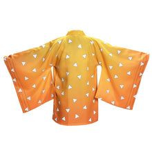 Load image into Gallery viewer, Ainiel Demon Slayer Cosplay Disfraz Agatsuma Zenitsu Costume Kimetsu No Yaiba Clothes Kimono Ghost Squad Uniform Halloween Wig
