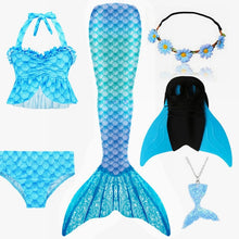 Load image into Gallery viewer, NEW Arrival!Fancy Mermaid tails with/No Fins Monofin Flipper mermaid swimming tails for Kids Girls Summer Beach Wear Swimsuits
