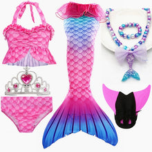Load image into Gallery viewer, NEW Arrival!Fancy Mermaid tails with/No Fins Monofin Flipper mermaid swimming tails for Kids Girls Summer Beach Wear Swimsuits
